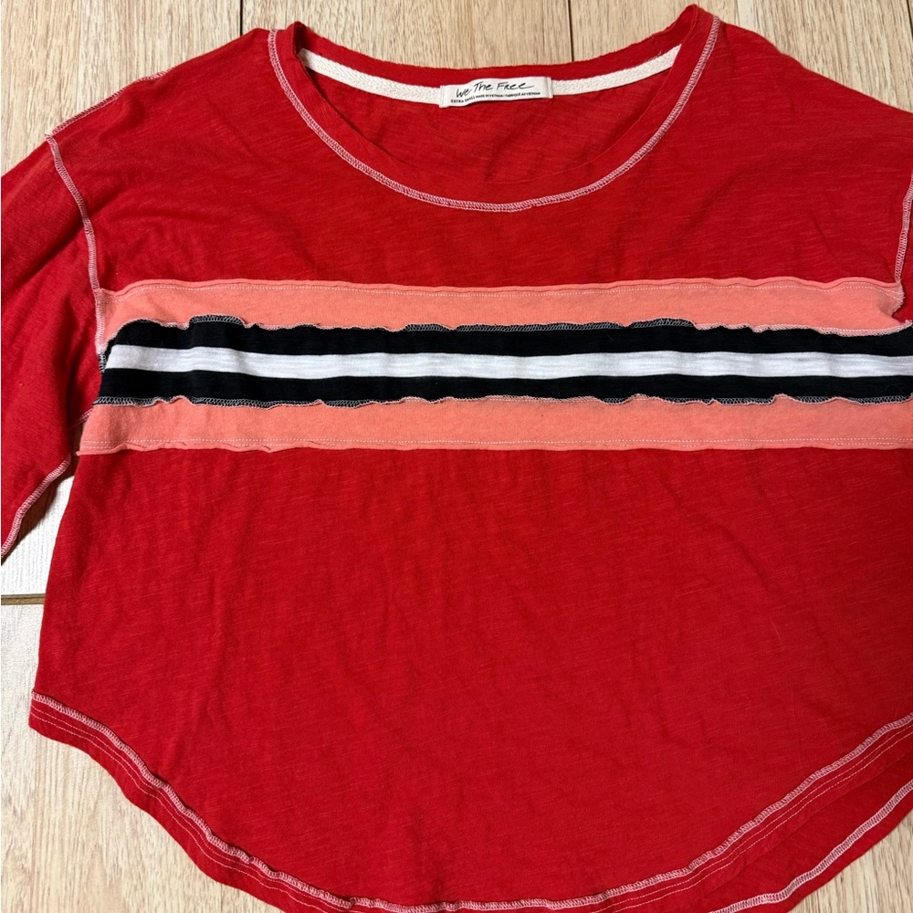 Free People Stripe Cropped Long Sleeve - Picture 2 of 6